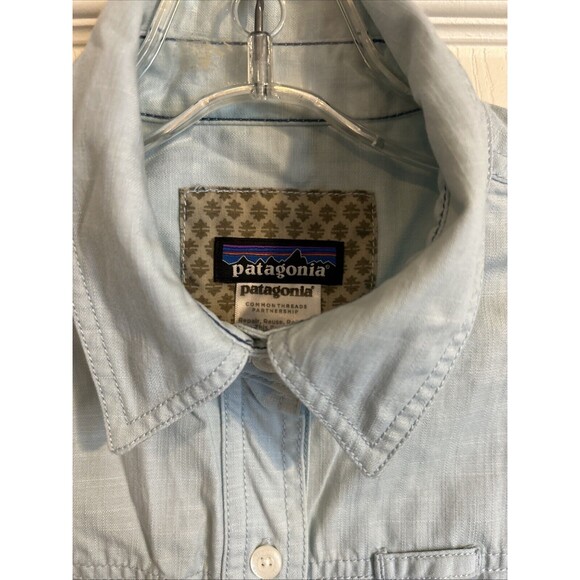 PATAGONIA Women's Chesser Island Chambray Dress Blue Size 4 - Picture 3 of 12